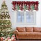Christmas Curtain Valance for Windows Red Black Buffalo Check Plaid Snowflake Christmas Tree Winter Holiday Window Treatments 1 Panel Short Curtains for Kitchen Windows Bathroom Bedroom,54 x 18 Inch